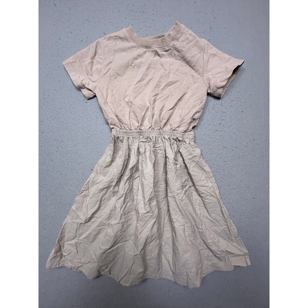 ZARA Dress Cotton Blend Tan Size 7 Girls